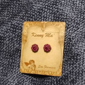 Kenny Ma Fuchsia Crystal Earrings